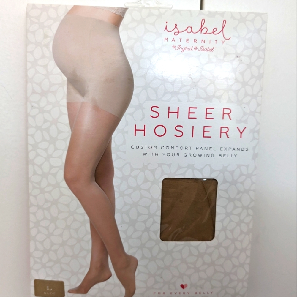 NEW Isabel maternity hosiery nude Large support pantyhose Pregnancy shapewear